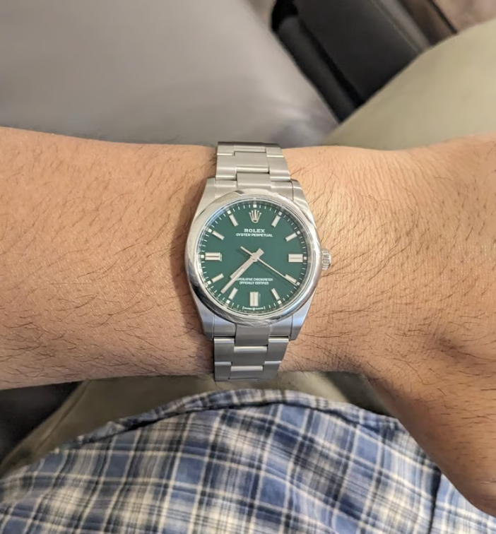 Oyster perpetual on wrist sale