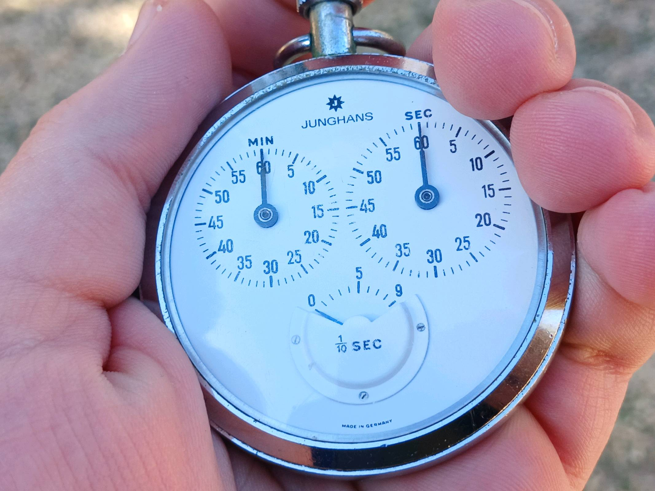 The Max Bill stopwatch: Junghans 1/10s 60min stopwatch The Max Bill stopwatch: Junghans 1/10s 60min stopwatch